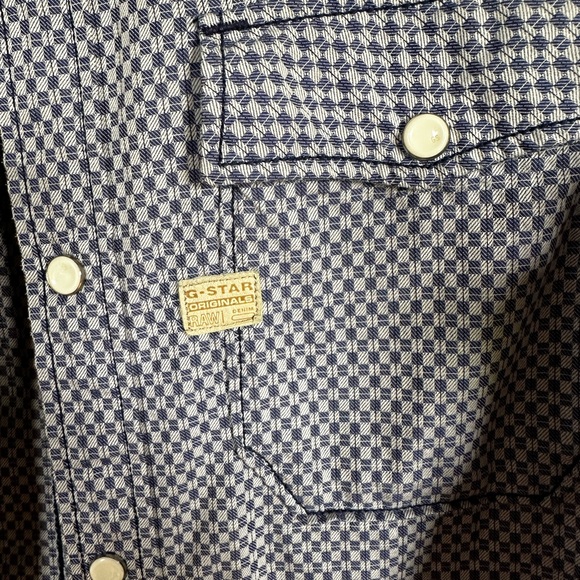 Men’s G-Star Raw long sleeved shirt with snap closures - Picture 4 of 5